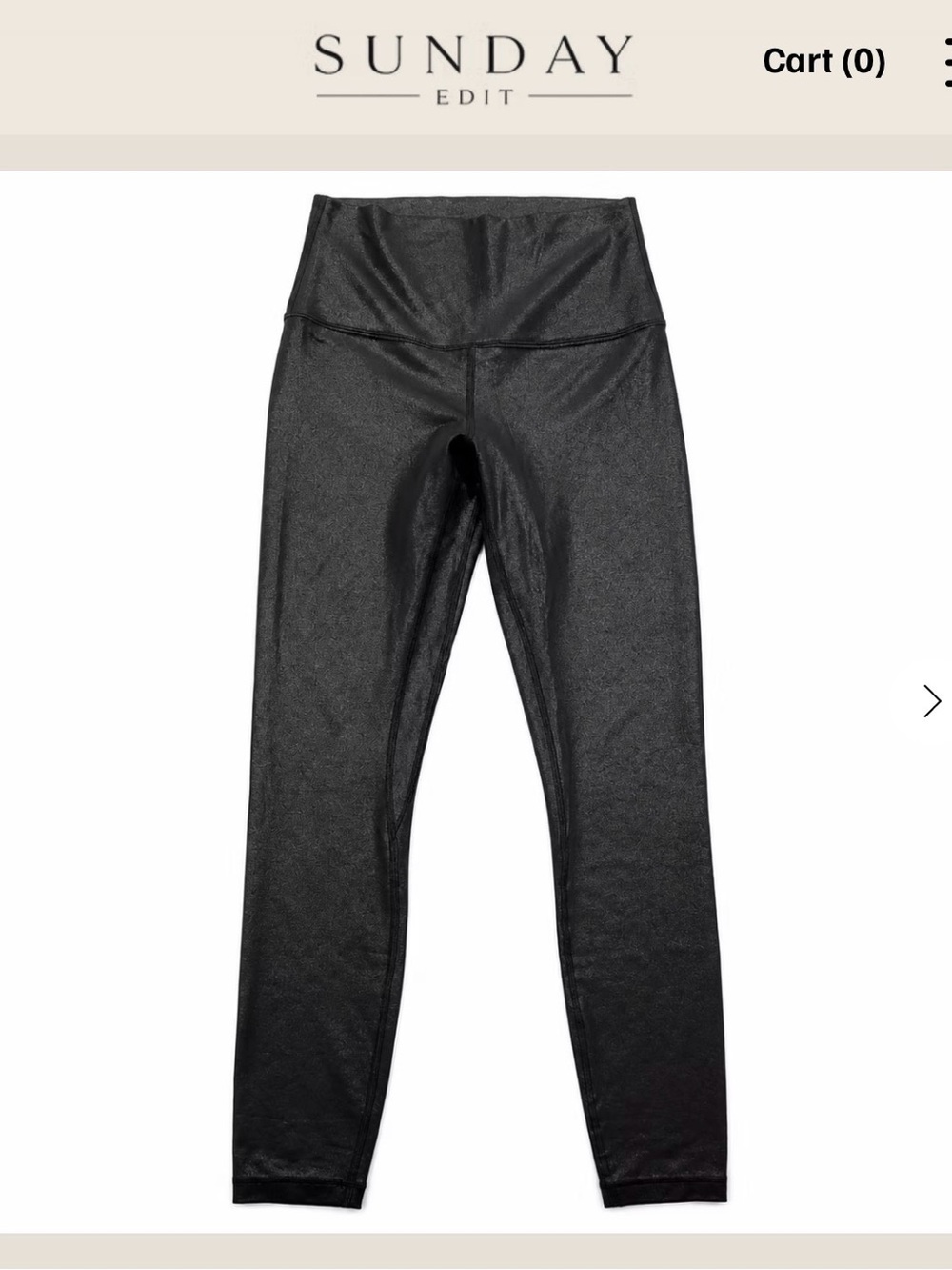 lululemon athletica Black High-Rise Shiny Wunder Leggings | Size 4